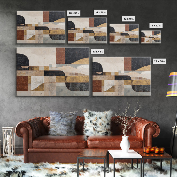 Bold Abstract Composition Canvas Print, Modern Art, Set of 3 Prints, Living Room Decor, Abstract Art, Modern, Luxury Decor, MOD-3x2-29