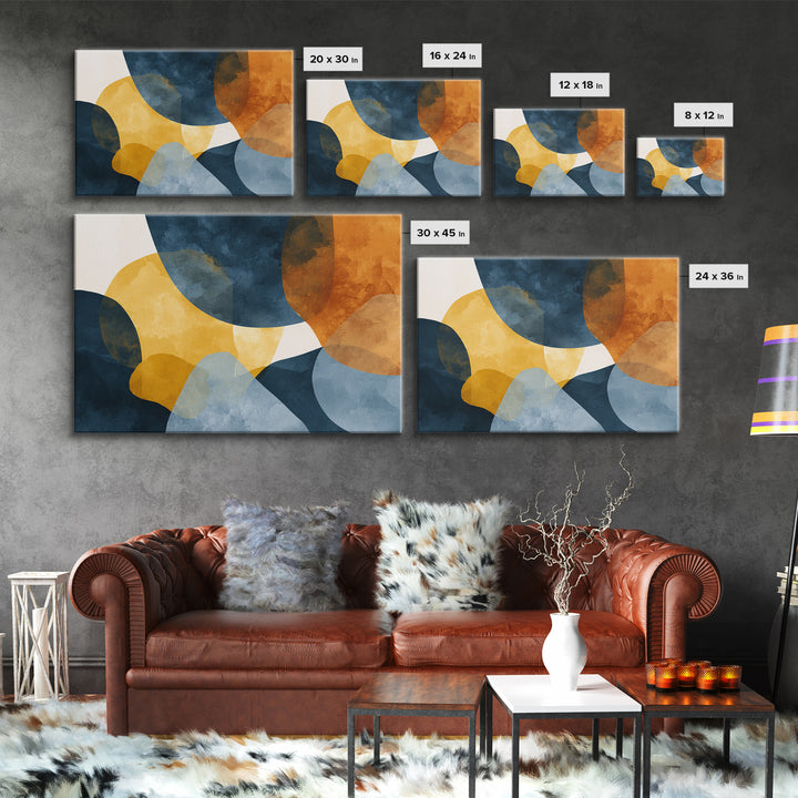 Bold Abstract Composition Framed Canvas Print, Modern Art, Abstract Wall Art, Living Room Decor, Modern, Neutral Decor, MOD-3x2-5