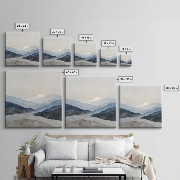 All Pink Cloudscape Canvas Print, Monochrome Art, Boho Wall Art, Living Room Decor, Fine Art, Mono, Neutral Decor, Modern Decor, MON-1x1-60