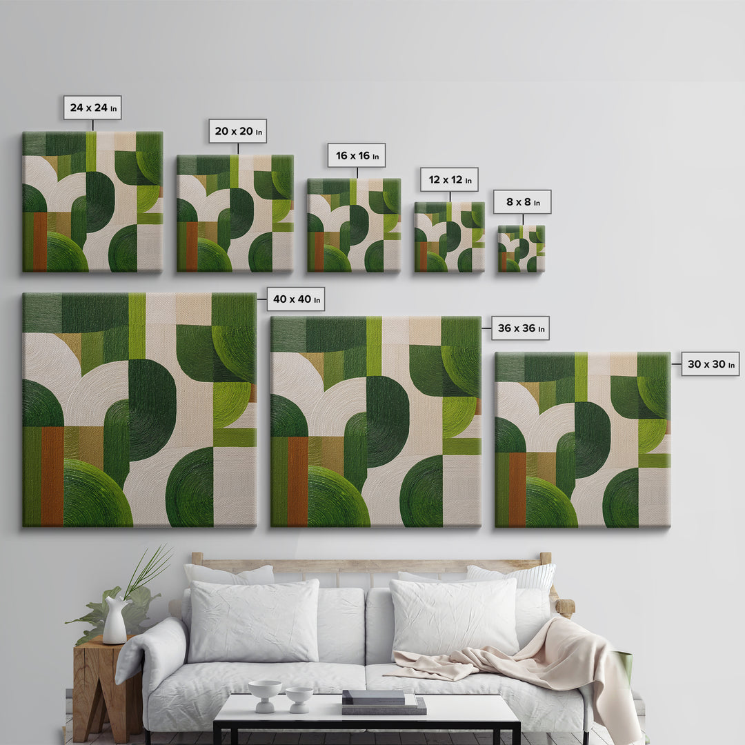 Green Botanical Study Canvas Print, Monochrome Art, Neutral Decor, Living Room Decor, Fine Art, Mono, Home Decor, Poster, MON-1x1-75