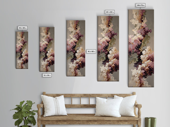 All Pink Cloudscape Framed Canvas Print, Monochrome Art, Luxury Decor, Living Room Decor, Fine Art, Mono, Printable Wall Art, MON-1x3-24
