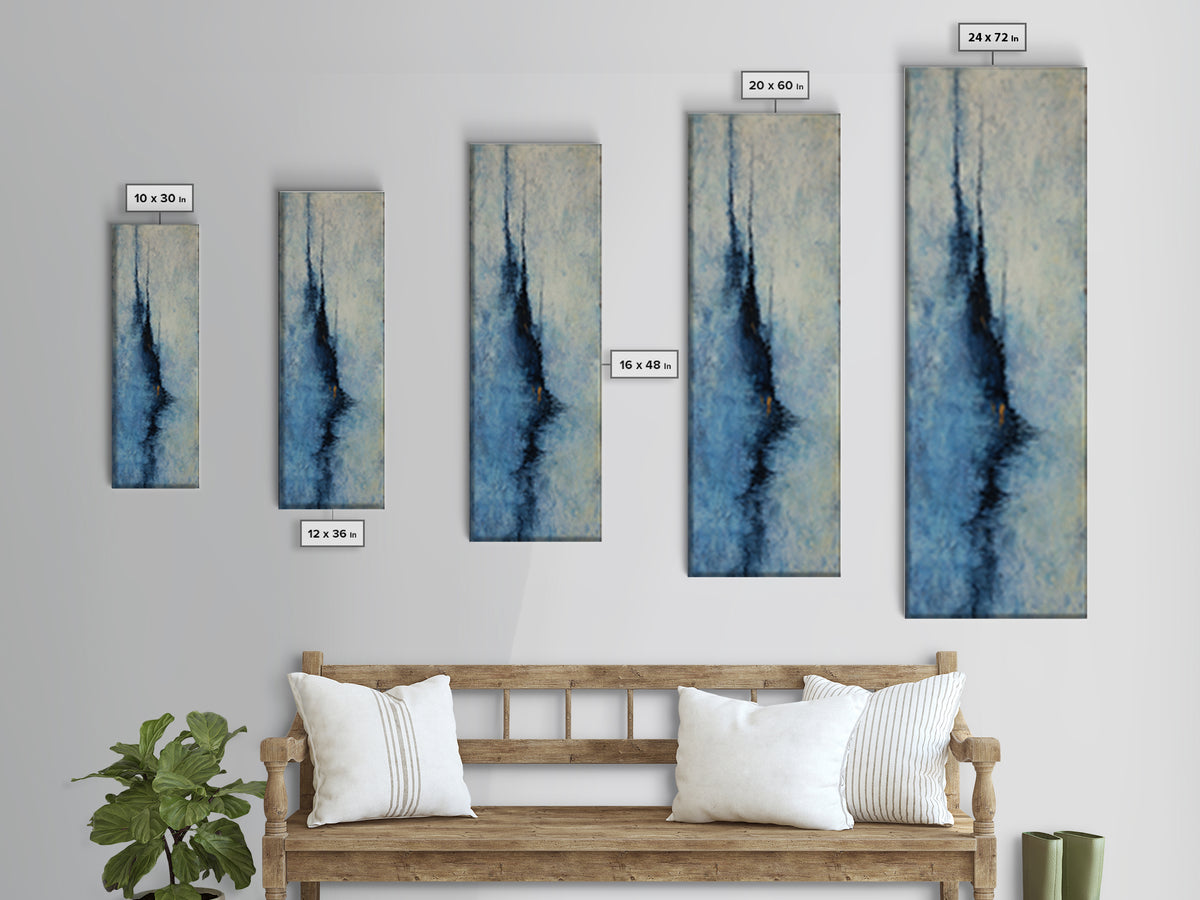 Burnt Orange Canyon Abstraction Framed Canvas Print, Monochrome Art, Modern Decor, Living Room Decor, Oil Painting, Mono, MON-1x3-4
