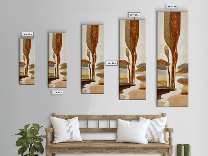 Warm Brown Desert Landscape Framed Canvas Print, Monochrome Art, Boho Decor, Living Room Decor, Fine Art, Mono, Art Print, MON-1x3-69