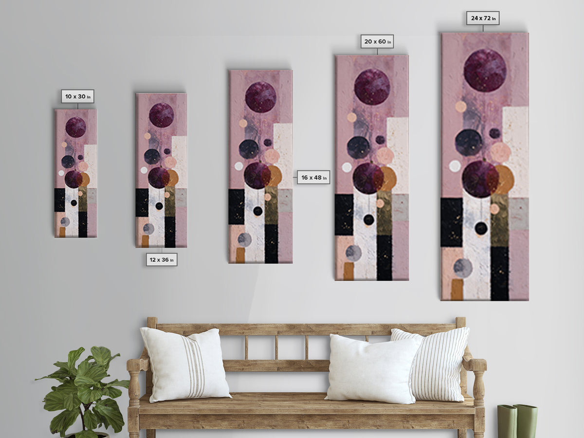 Purple Night Sky Canvas Print, Monochrome Art, Wallpaper Mural, Living Room Decor, Watercolor Art, Mono, Textured Painting, MON-1x3-99