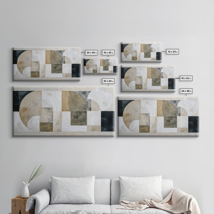 Ivory White Plaster Texture Composition Canvas Print, Monochrome Art, Printable Wall Art, Living Room Decor, Fine Art, Mono, MON-2x1-49