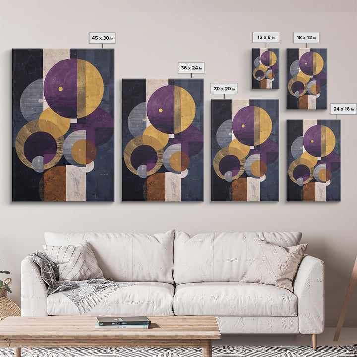 Purple Night Sky Canvas Print, Monochrome Art, Printable Art, Living Room Decor, Oil Painting, Mono, Minimalist Wall Art, MON-2x3-95