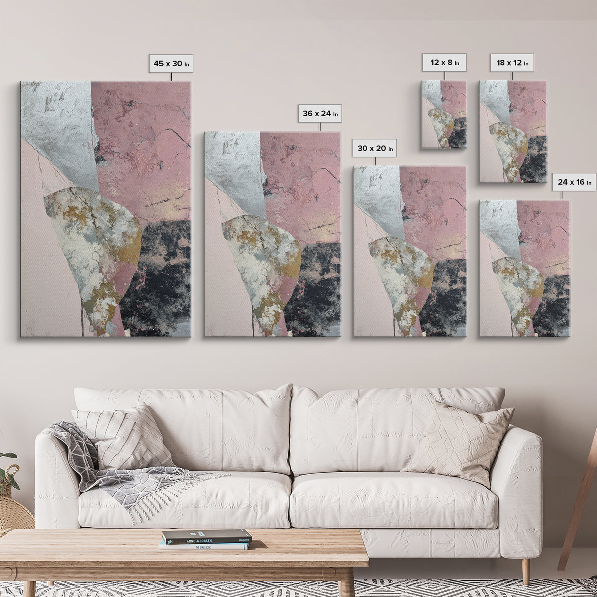 Silver Ocean Moonlight Scene Canvas Print, Monochrome Art, Abstract Art, Living Room Decor, Fine Art, Mono, Bedroom Wall Art, MON-2x3-99