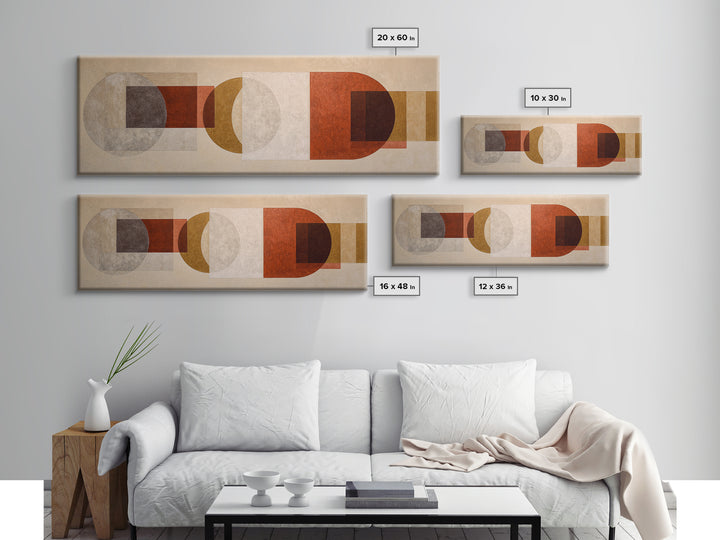 Cream on Cream Minimalist Forms Canvas Print, Monochrome Art, Gallery Decor, Living Room Decor, Oil Painting, Mono, MON-3x1-62