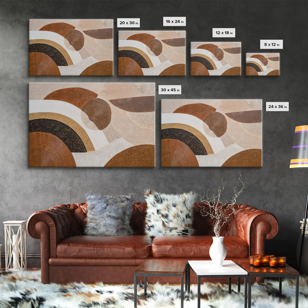 Warm Brown Desert Landscape Canvas Print, Monochrome Art, Dopamine Decor, Living Room Decor, Fine Art, Mono, Modern Decor, MON-3x2-37