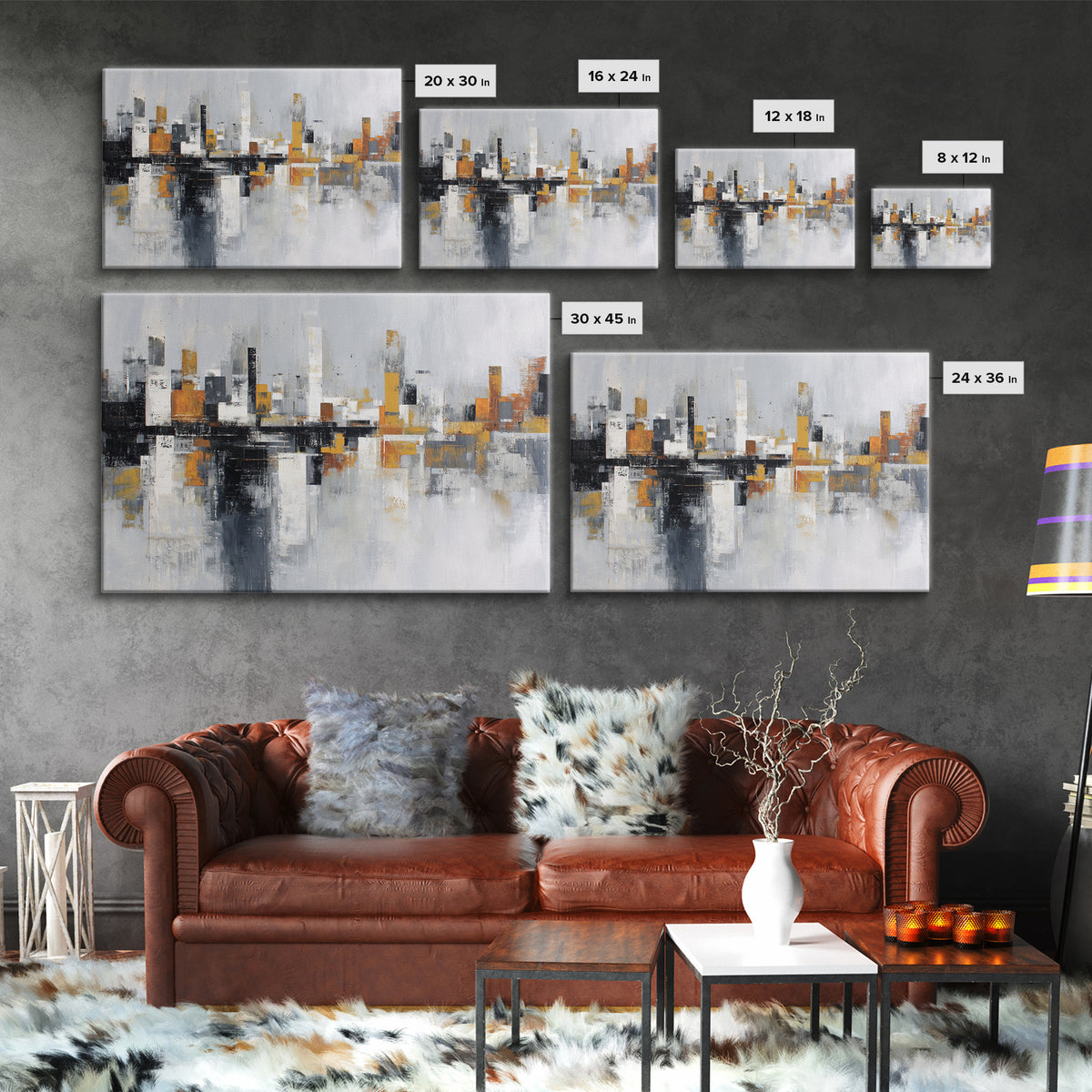 Black and White City Reflection Canvas Print, Monochrome Art, Bird Art, Living Room Decor, Fine Art, Mono, Boho Decor, MON-3x2-73