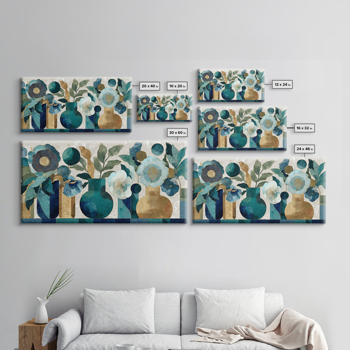 Henna Floral Ornament Pattern Canvas Print, Moroccan Art, Luxury Decor, Living Room Decor, Oil Painting, Marrakesh, Printable, MOR-2x1-4