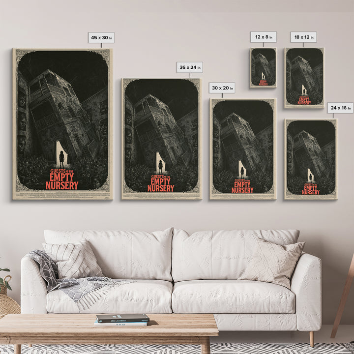 Guests Of The Empty Nursery, English Language Horror Movie Poster, Giallo Horror Art, Cult Horror Poster, Framed Canvas Print