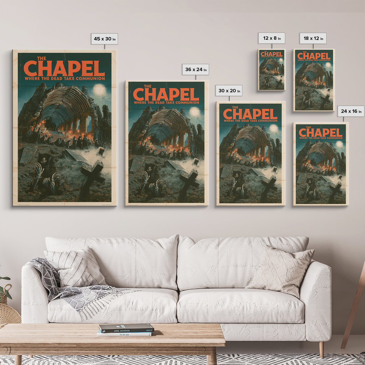 The Chapel Where The Dead Take Communion, English Language Horror Movie Poster, Giallo Horror Art, Classic Monster Poster, Canvas Print