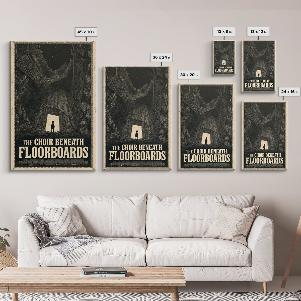 The Choir Beneath The Floorboards, English Language Horror Movie Poster, Gothic Engraving Art, Retro Horror Movie Art, Dark Fantasy Art