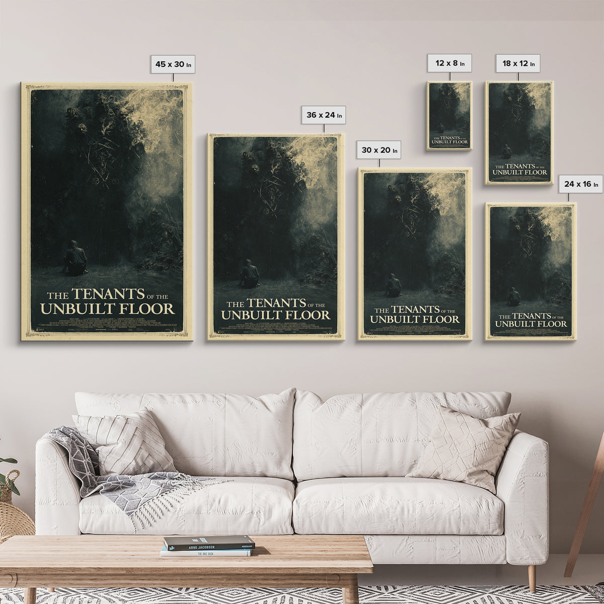 The Tenants Of The Unbuilt Floor, English Language Horror Movie Poster, Dark Romantic Horror Art, Cult Horror Poster, Canvas Print