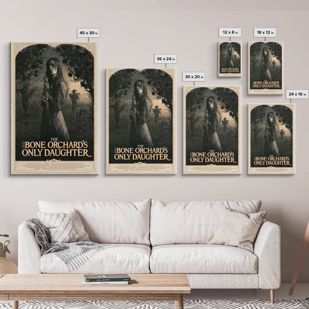 The Bone Orchard'S Only Daughter, English Language Horror Movie Poster, Stained Glass Gothic Art, Gothic Cinema Wall Art, Horror Wall Decor