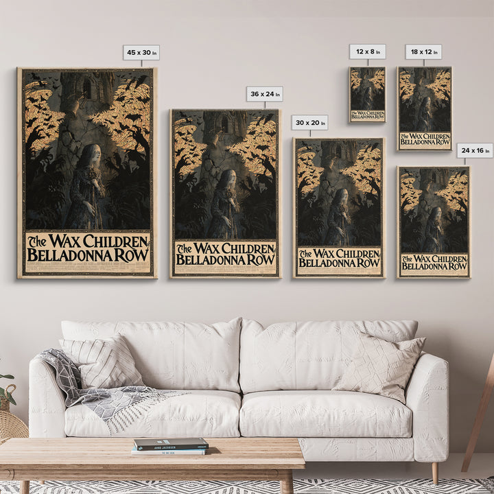 The Wax Children Of Belladonna Row, English Language Horror Movie Poster, Stained Glass Gothic Art, Gothic Cinema Wall Art, Canvas Print