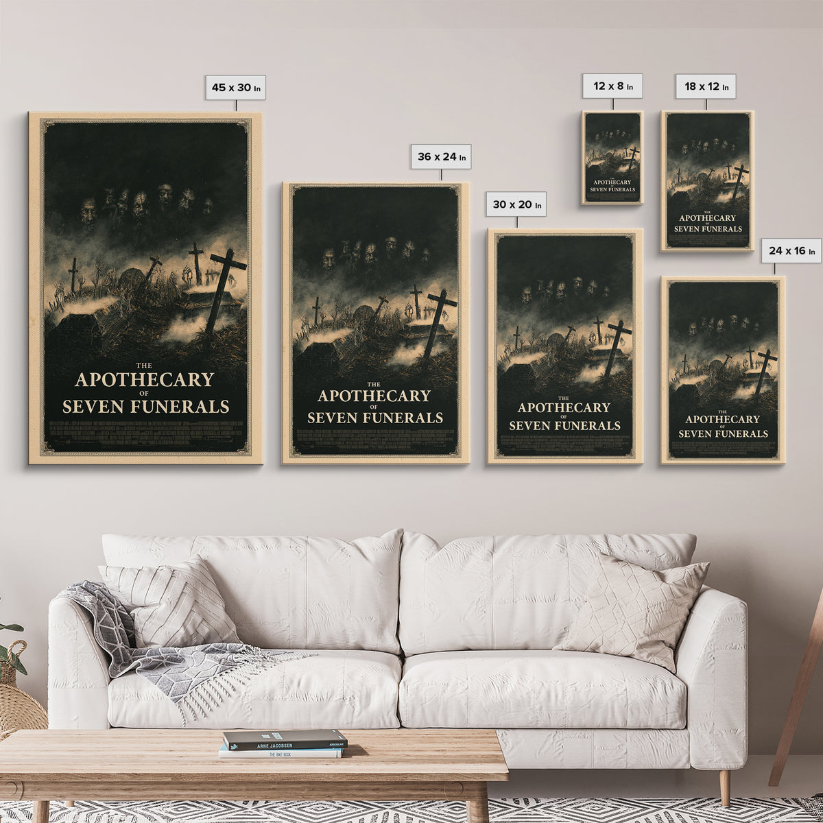 The Apothecary Of Seven Funerals, English Language Horror Movie Poster, Dark Romantic Horror Art, Retro Horror Movie Art, Canvas Print