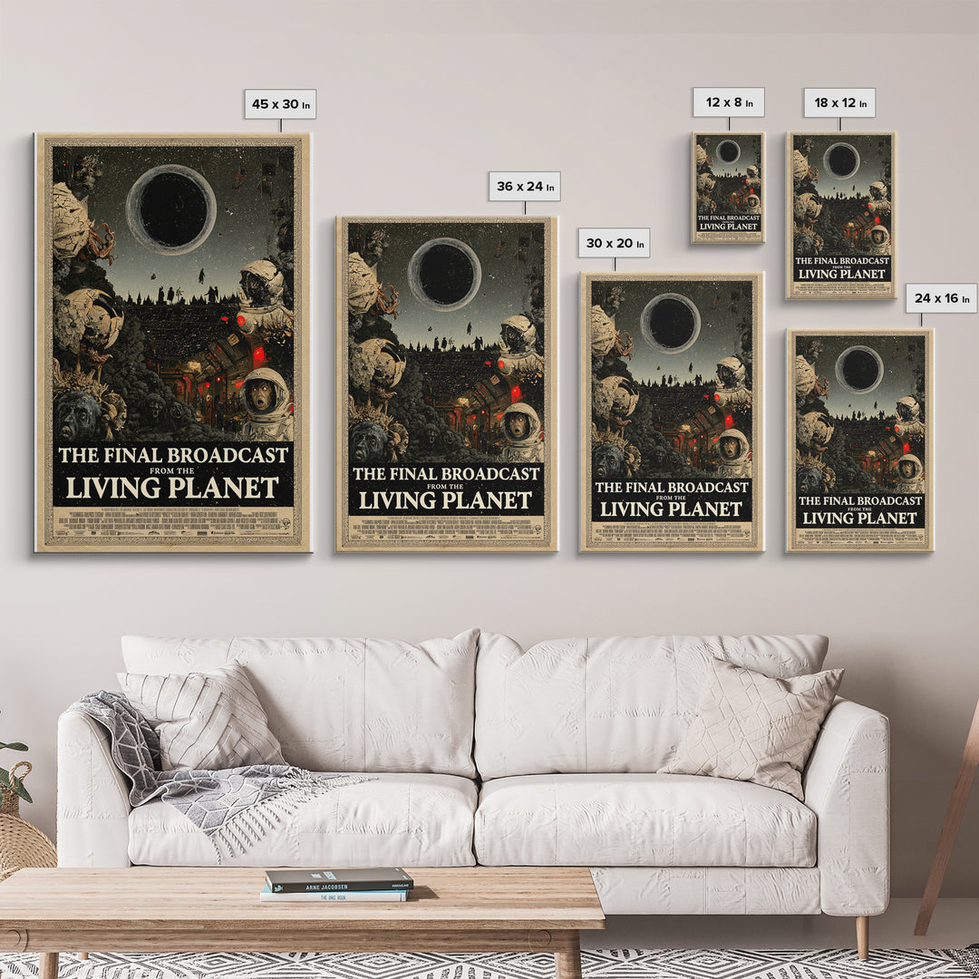 The Final Broadcast From The Living Planet, English Language Horror Movie Poster, Dark Romantic Horror Art, Classic Monster Poster