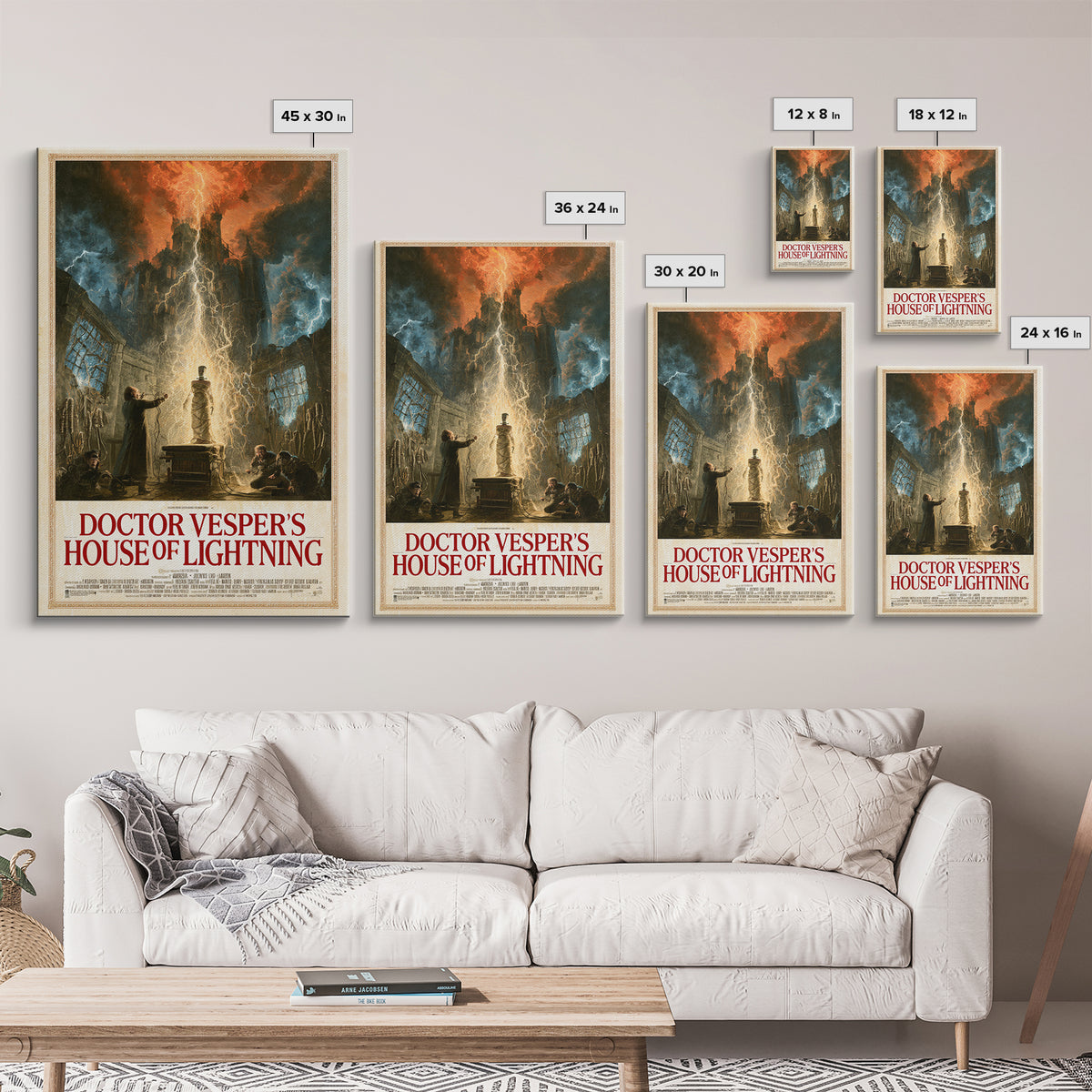 Doctor Vesper'S House Of Lightning, English Language Horror Movie Poster, Apocalyptic Romantic Art, Retro Horror Movie Art, Dark Fantasy Art