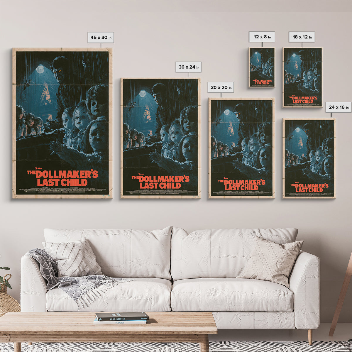 The Dollmaker'S Last Child, English Language Horror Movie Poster, 1970s Horror Art, Classic Monster Poster, Framed Canvas Print