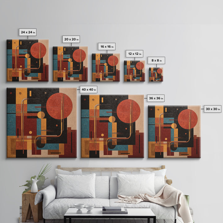 Abstract Rhythm Lines Like Painted Music Canvas Print, Music Studio Art, Neutral Decor, Studio Decor, Abstract Art, Rhythm, MSA-1x1-95