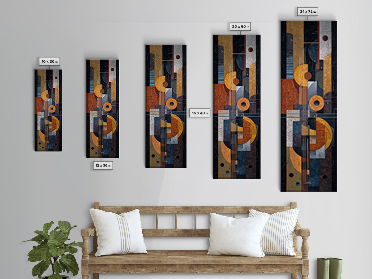 Album Cover Abstract Grid Framed Canvas Print, Music Studio Art, Personalized Art, Studio Decor, Abstract Art, Rhythm, MSA-1x3-30