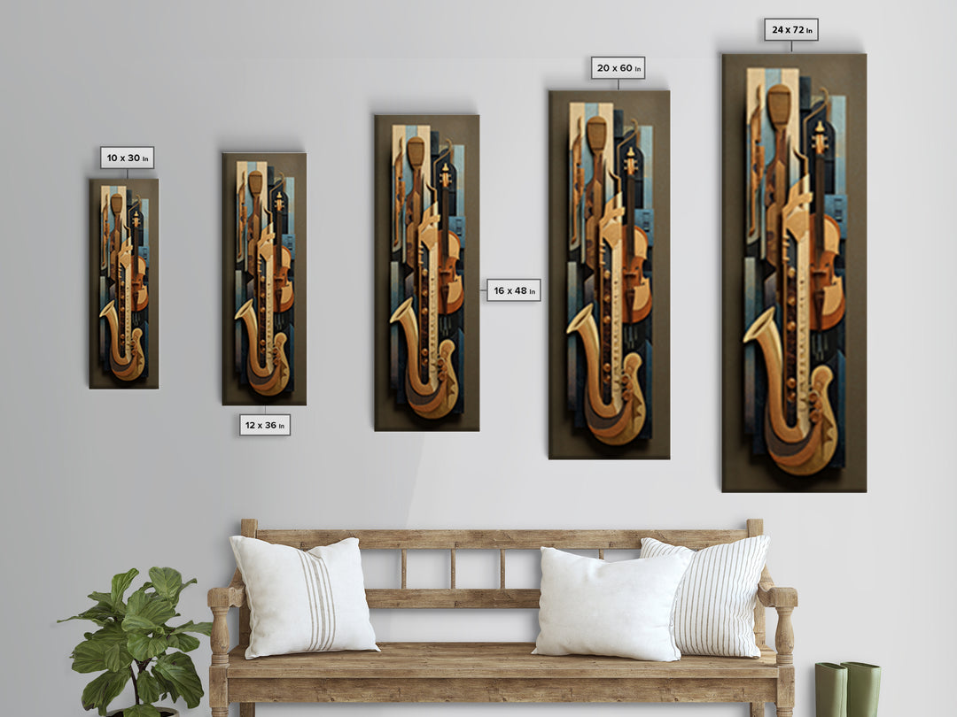 Soundproof Foam Pattern Transformed into Art Framed Canvas Print, Music Studio Art, Metal Wall Art, Studio Decor, MSA-1x3-31
