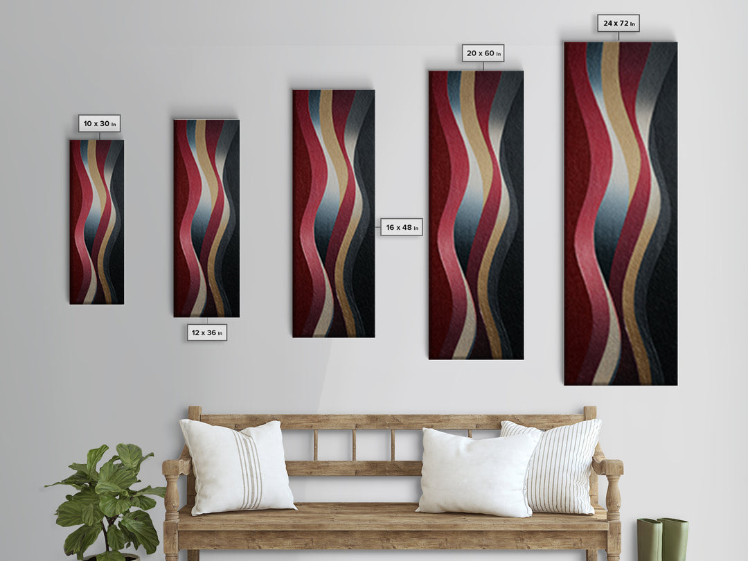 Abstract Rhythm Lines Like Painted Music Canvas Print, Music Studio Art, Wall Art, Studio Decor, Abstract Art, Rhythm, MSA-1x3-35