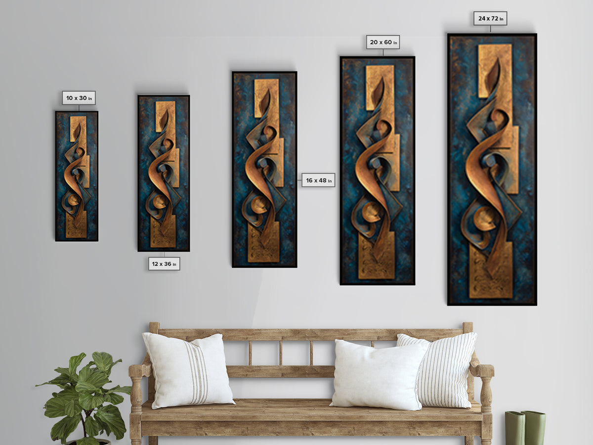 Musical Notes as Abstract Floating Shapes Without Canvas Print, Music Studio Art, Music Poster, Studio Decor, Abstract Art, MSA-1x3-72