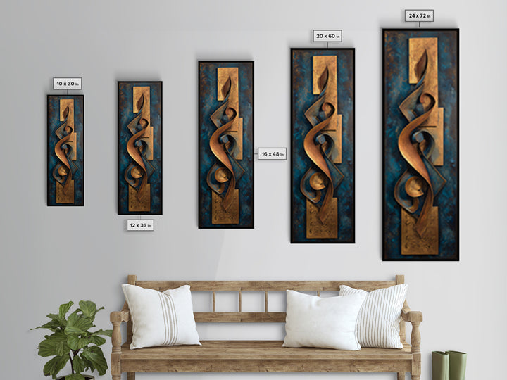 Musical Notes as Abstract Floating Shapes Without Canvas Print, Music Studio Art, Music Poster, Studio Decor, Abstract Art, MSA-1x3-72