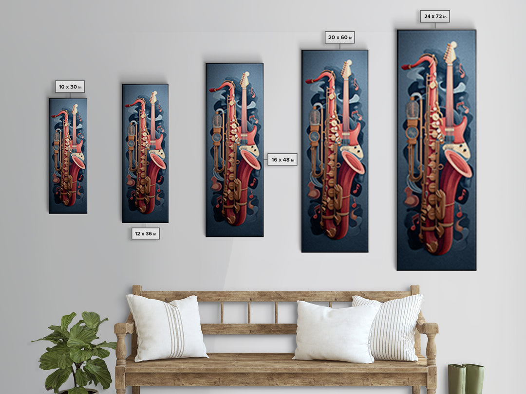 Soundproof Foam Pattern Transformed into Art Framed Canvas Print, Music Studio Art, Painting from Photo, Studio Decor, Rhythm, MSA-1x3-79