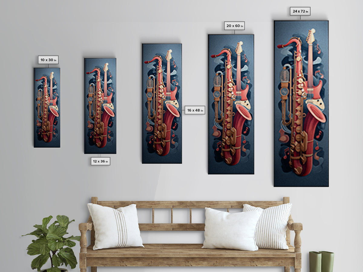 Soundproof Foam Pattern Transformed into Art Framed Canvas Print, Music Studio Art, Painting from Photo, Studio Decor, Rhythm, MSA-1x3-79