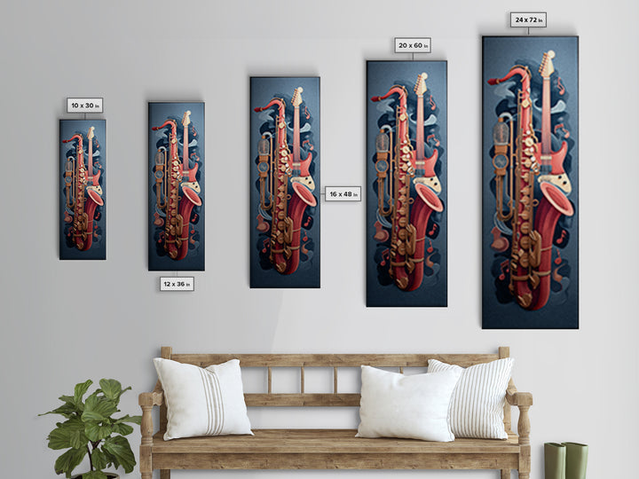 Soundproof Foam Pattern Transformed into Art Framed Canvas Print, Music Studio Art, Painting from Photo, Studio Decor, Rhythm, MSA-1x3-79