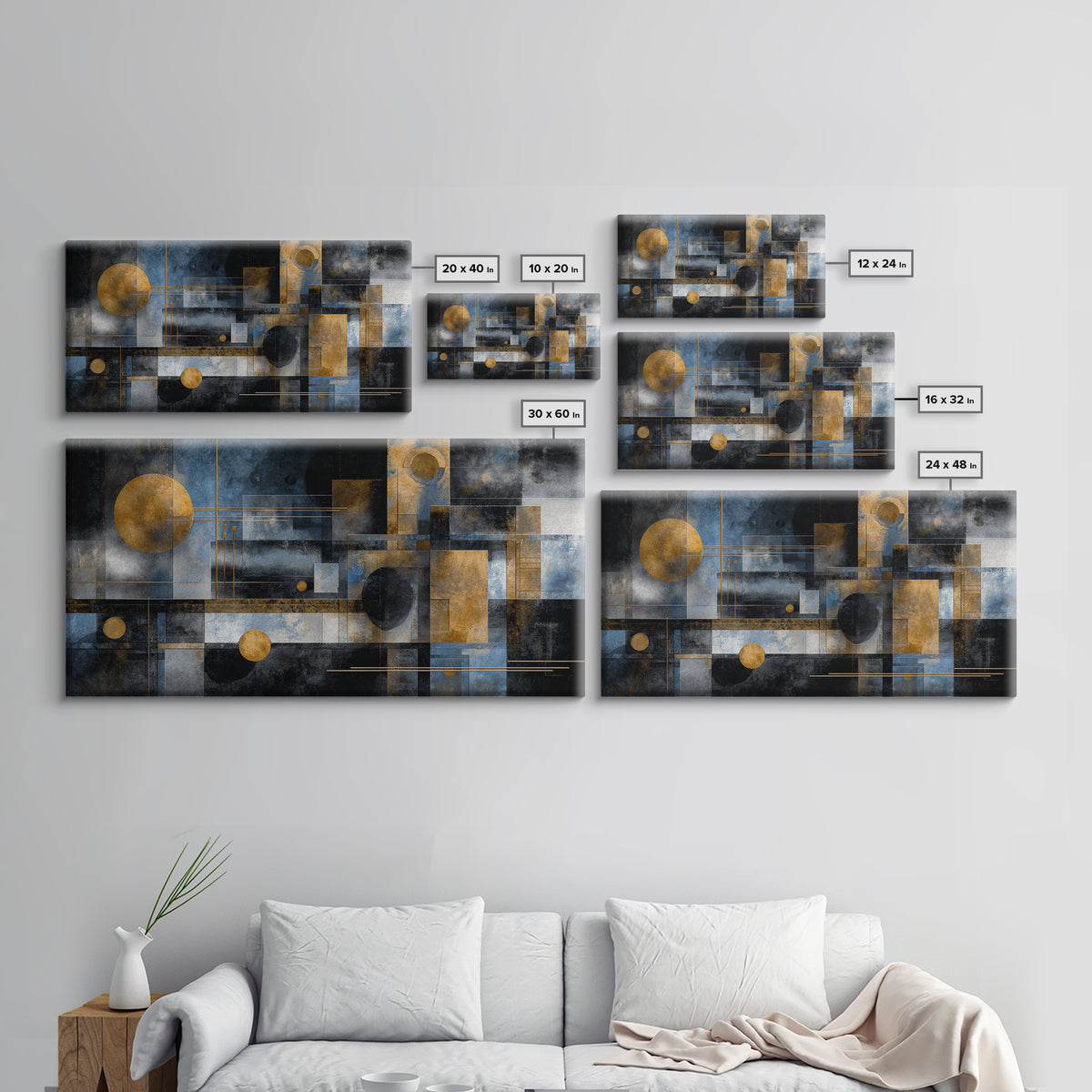 Album Cover Abstract Grid Canvas Print, Music Studio Art, Room Decor, Studio Decor, Abstract Art, Rhythm, Printable Art, MSA-2x1-62