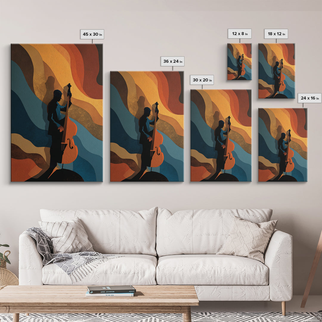 Abstract Sound Wave Framed Canvas Print, Music Studio Art, Minimalist Decor, Studio Decor, Fine Art, Rhythm, Scripture Wall Art, MSA-2x3-12