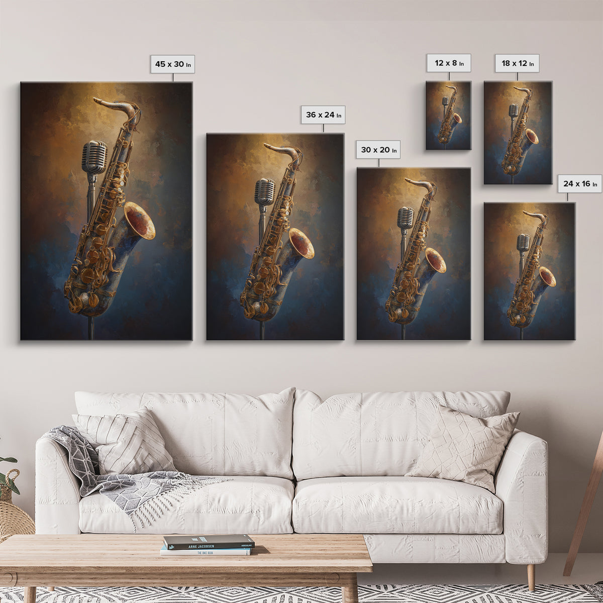 Microphone Portrait with Golden Spotlight Canvas Print, Music Studio Art, Gallery Decor, Studio Decor, Fine Art, Rhythm, MSA-2x3-15