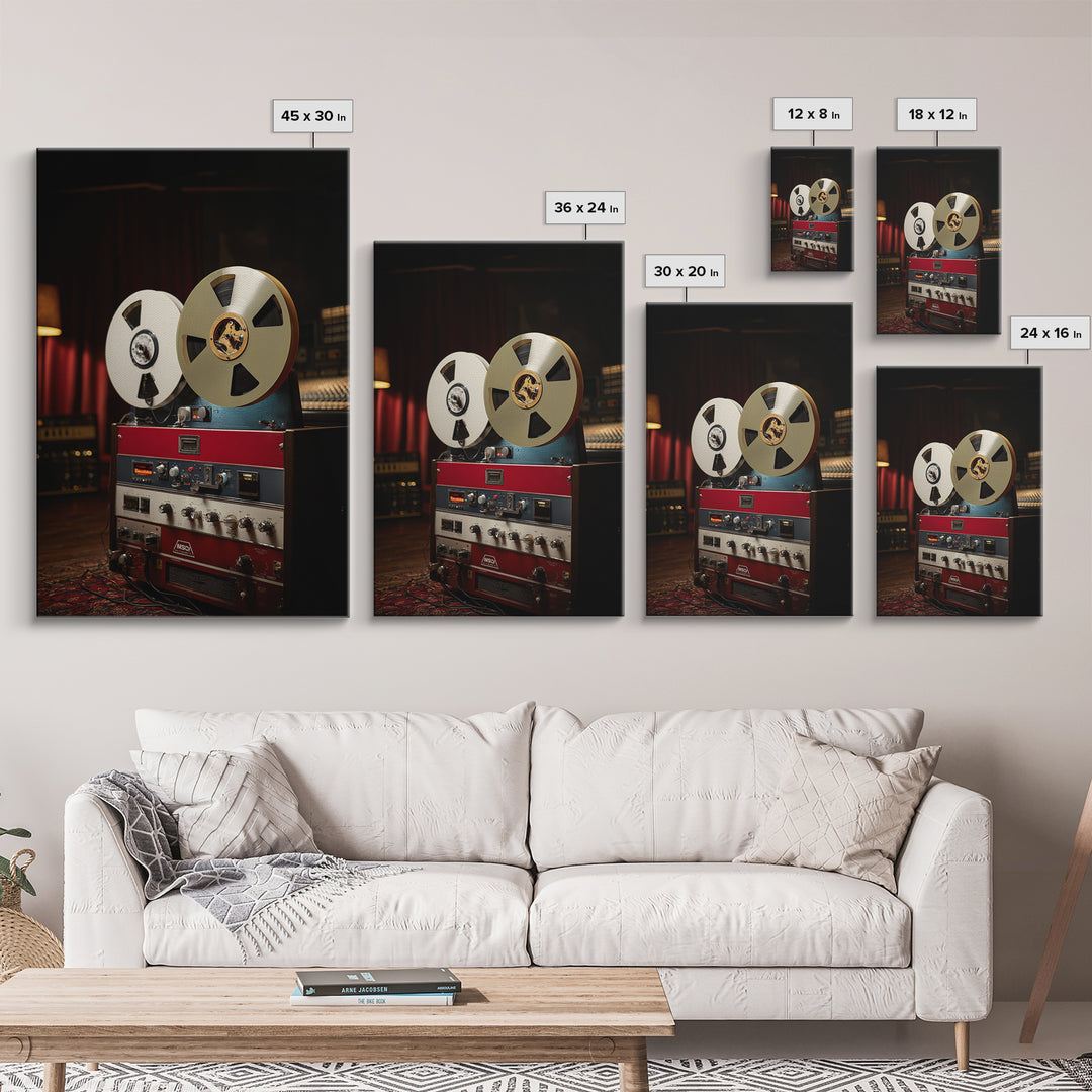 Recording Tape Reel Canvas Print, Music Studio Art, Wall Decor, Studio Decor, Rhythm, Wall Art Printable, Digital Download Art, MSA-2x3-70