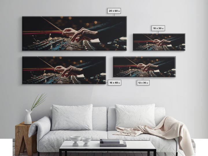 Orchestra Conductor Hands Framed Canvas Print, Music Studio Art, Boho Decor, Studio Decor, Fine Art, Rhythm, Printable Wall Art, MSA-3x1-60