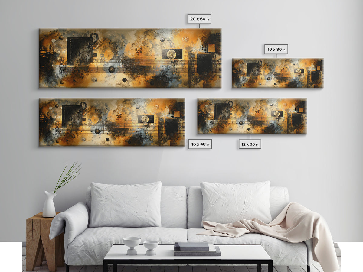 Soundproof Foam Pattern Transformed into Art Canvas Print, Music Studio Art, Art Commission, Studio Decor, Fine Art, Rhythm, MSA-3x1-83