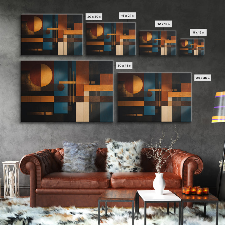 Album Cover Abstract Grid Framed Canvas Print, Music Studio Art, Wall Art Printable, Studio Decor, Abstract Art, Rhythm, MSA-3x2-46