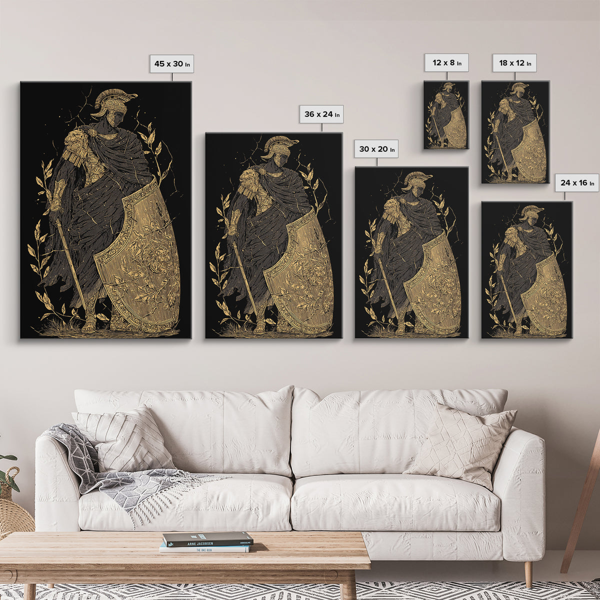 Chariot Goddess Canvas Gold Canvas Print, Ancient Mythology Art, Real Wood Frame, Celestial Wall Decor, Luxury Artwork