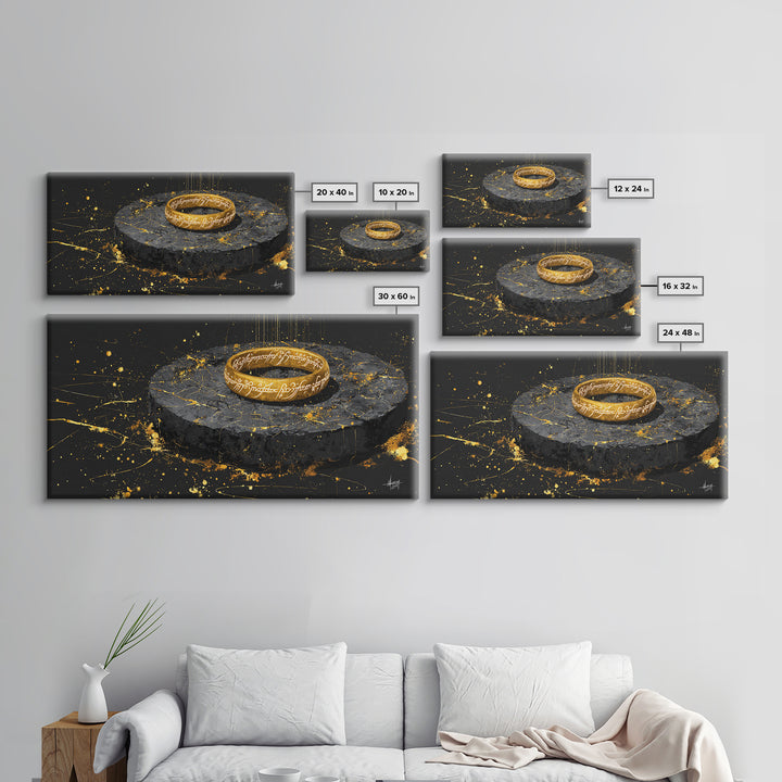 Mythic Norse Warriors Canvas Gold Art Viking Battle Silhouette Canvas Art, Office Wall Decor or Dad Gift framed in real wood