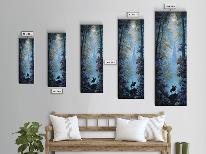 Centaur Archer in Misty Forest Canvas Print, Mythological Art, Living Room Decor, Oil Painting, Legend, Gallery Decor, MYT-1x3-100