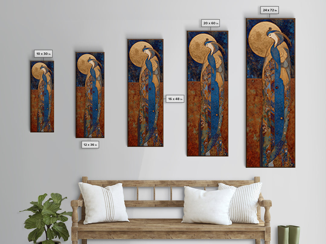 Phoenix Rising from Ashes Canvas Print, Mythological Art, Art, Living Room Decor, Fine Art, Legend, Gothic Home Decor, MYT-1x3-25