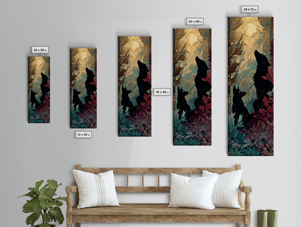 Hades and Cerberus Silhouette Framed Canvas Print, Mythological Art, Printable Art, Living Room Decor, Fine Art, Legend, MYT-1x3-92