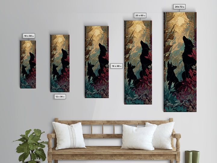 Hades and Cerberus Silhouette Framed Canvas Print, Mythological Art, Printable Art, Living Room Decor, Fine Art, Legend, MYT-1x3-92