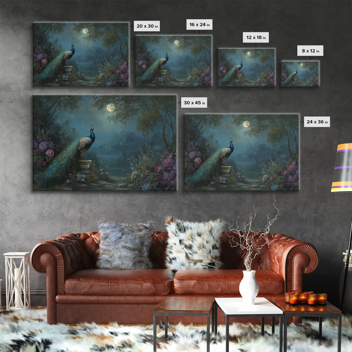 Hera Peacock Symbolism Framed Canvas Print, Mythological Art, Gothic Home Decor, Living Room Decor, Oil Painting, Legend, MYT-3x2-50