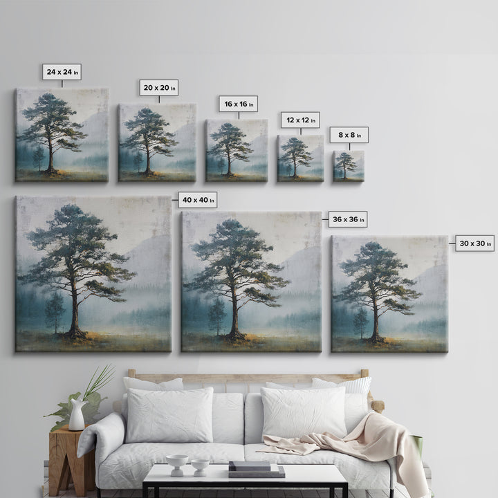 Tree of Life Canvas Print, Nature Art, Wood Wall Art, Living Room Decor, Watercolor Art, Nature, Digital Download Art, NAT-1x1-15