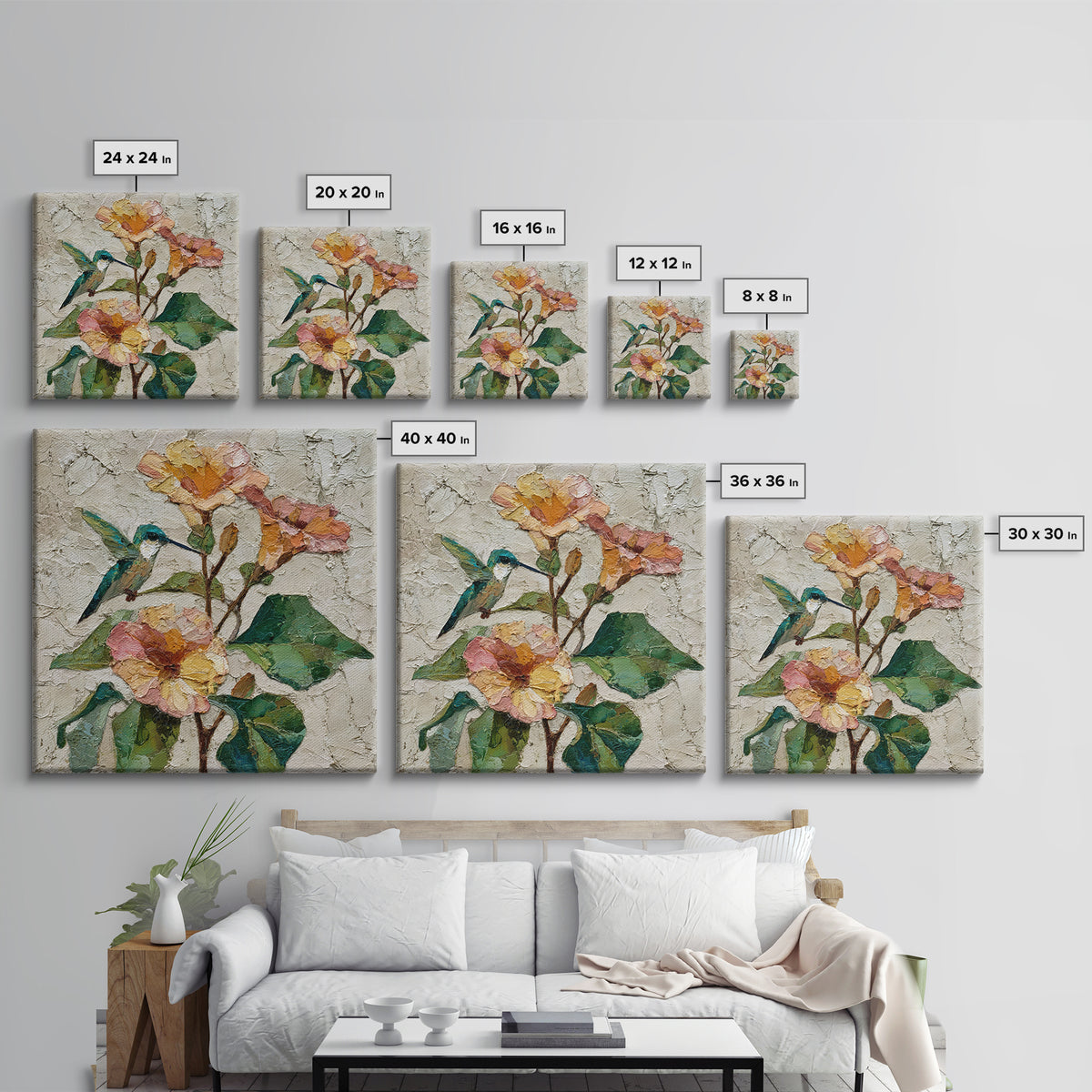 Tree of Life Framed Canvas Print, Nature Art, Mountain Art, Living Room Decor, Oil Painting, Nature, Minimalist Decor, NAT-1x1-63
